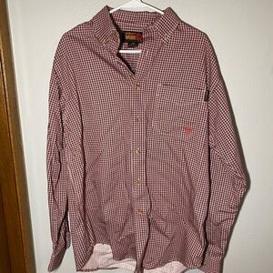 Men’s Ariat Work FR Button Down, Long Sleeve, Plaid Shirt Size M